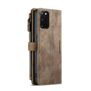 For Samsung Galaxy S20 5G CaseMe-C30 PU + TPU Multifunctional Horizontal Flip Leather Case with Holder & Card Slot & Wallet & Zipper Pocket(Brown)