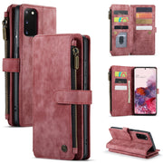 For Samsung Galaxy S20 5G CaseMe-C30 PU + TPU Multifunctional Horizontal Flip Leather Case with Holder & Card Slot & Wallet & Zipper Pocket(Red)