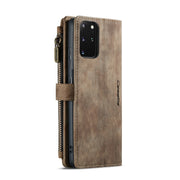 For Samsung Galaxy S20+ 5G CaseMe-C30 PU + TPU Multifunctional Horizontal Flip Leather Case with Holder & Card Slot & Wallet & Zipper Pocket(Brown)