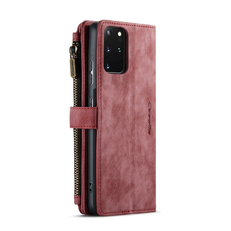 For Samsung Galaxy S20+ 5G CaseMe-C30 PU + TPU Multifunctional Horizontal Flip Leather Case with Holder & Card Slot & Wallet & Zipper Pocket(Red) - free shipping - PMC Jewellery - Order now!