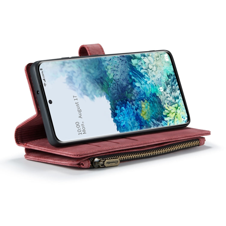 For Samsung Galaxy S20+ 5G CaseMe-C30 PU + TPU Multifunctional Horizontal Flip Leather Case with Holder & Card Slot & Wallet & Zipper Pocket(Red) - free shipping - PMC Jewellery - Order now!