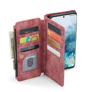 For Samsung Galaxy S20+ 5G CaseMe-C30 PU + TPU Multifunctional Horizontal Flip Leather Case with Holder & Card Slot & Wallet & Zipper Pocket(Red)