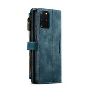For Samsung Galaxy S20+ 5G CaseMe-C30 PU + TPU Multifunctional Horizontal Flip Leather Case with Holder & Card Slot & Wallet & Zipper Pocket(Blue)