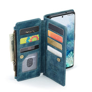 For Samsung Galaxy S20+ 5G CaseMe-C30 PU + TPU Multifunctional Horizontal Flip Leather Case with Holder & Card Slot & Wallet & Zipper Pocket(Blue)