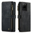 For Samsung Galaxy S20 Ultra 5G CaseMe-C30 PU + TPU Multifunctional Horizontal Flip Leather Case with Holder & Card Slot & Wallet & Zipper Pocket(Black) - free shipping - PMC Jewellery - Order now!