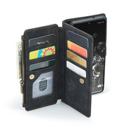 For Samsung Galaxy S20 Ultra 5G CaseMe-C30 PU + TPU Multifunctional Horizontal Flip Leather Case with Holder & Card Slot & Wallet & Zipper Pocket(Black)