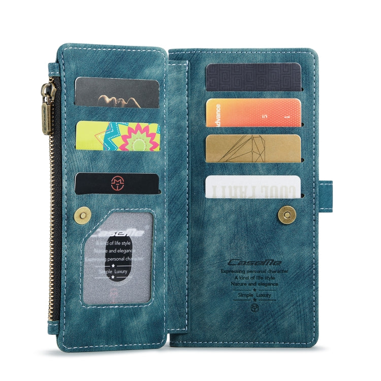 For Samsung Galaxy S20 Ultra 5G CaseMe-C30 PU + TPU Multifunctional Horizontal Flip Leather Case with Holder & Card Slot & Wallet & Zipper Pocket(Blue) - free shipping - PMC Jewellery - Order now!