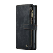 For Samsung Galaxy S20 FE CaseMe-C30 PU + TPU Multifunctional Horizontal Flip Leather Case with Holder & Card Slot & Wallet & Zipper Pocket(Black)