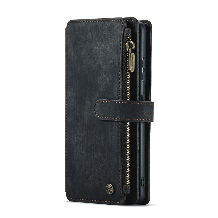 For Samsung Galaxy S20 FE CaseMe-C30 PU + TPU Multifunctional Horizontal Flip Leather Case with Holder & Card Slot & Wallet & Zipper Pocket(Black)