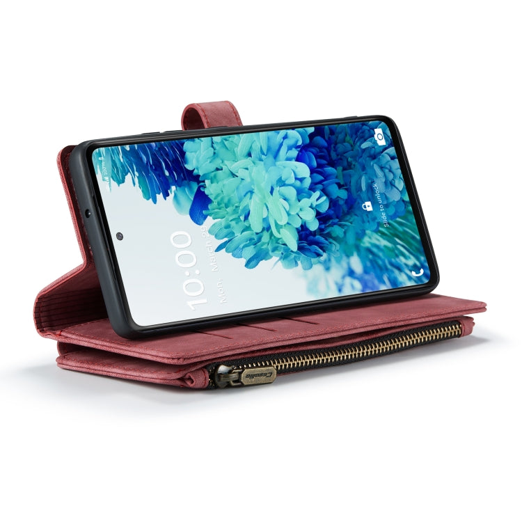 For Samsung Galaxy S20 FE CaseMe-C30 PU + TPU Multifunctional Horizontal Flip Leather Case with Holder & Card Slot & Wallet & Zipper Pocket(Red) - Galaxy S20 FE Cases by CaseMe | Online Shopping South Africa | PMC Jewellery | Buy Now Pay Later Mobicred