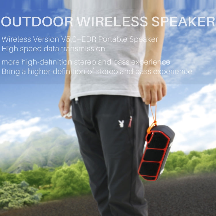 NewRixing NR-5011 Outdoor Portable Bluetooth Speakerr, Support Hands-free Call / TF Card / FM / U Disk(Black)