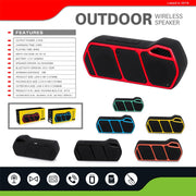 NewRixing NR-5011 Outdoor Portable Bluetooth Speakerr, Support Hands-free Call / TF Card / FM / U Disk(Yellow)