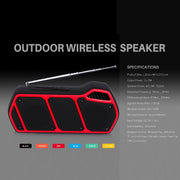NewRixing NR-5011fm Outdoor Portable Bluetooth Speakerr, Support Hands-free Call / TF Card / FM / U Disk(Green)