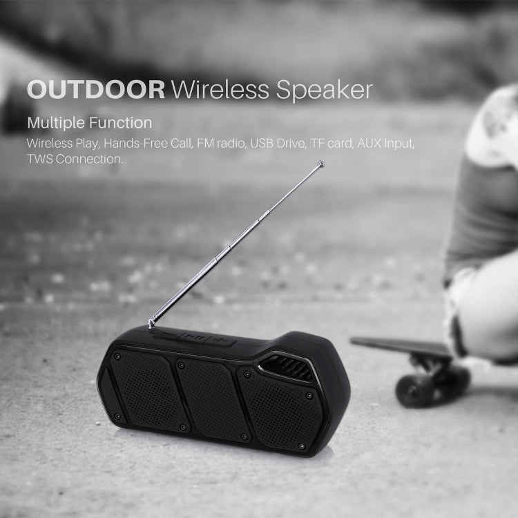 NewRixing NR-5011fm Outdoor Portable Bluetooth Speakerr, Support Hands-free Call / TF Card / FM / U Disk(Orange)