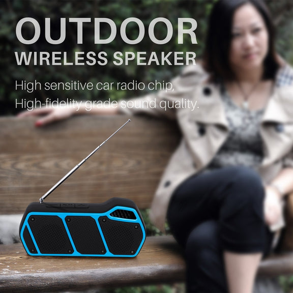 NewRixing NR-5011fm Outdoor Portable Bluetooth Speakerr, Support Hands-free Call / TF Card / FM / U Disk(Black)