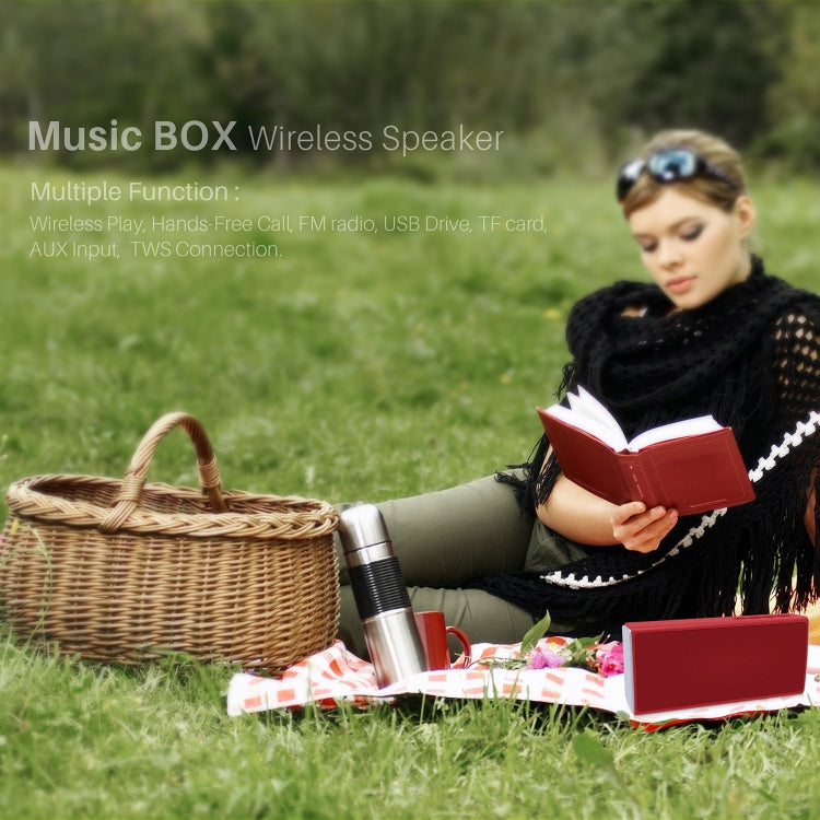NewRixing NR-5012 Desktop Plating Bluetooth Speakerr, Support Hands-free Call / TF Card / FM / U Disk(Blue)