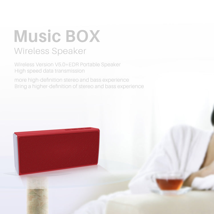 NewRixing NR-5012 Desktop Plating Bluetooth Speakerr, Support Hands-free Call / TF Card / FM / U Disk(Blue)