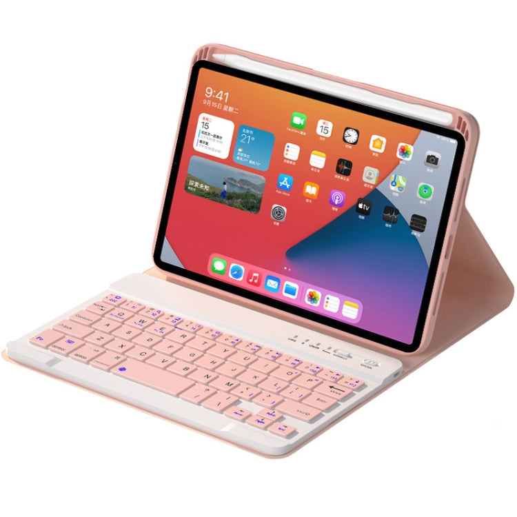 HK006 Square Keys Detachable Bluetooth Keyboard Leather Tablet Case with Holder for iPad mini 6(Pink) - For iPad mini by PMC TechLife | Online Shopping South Africa | PMC TechLife