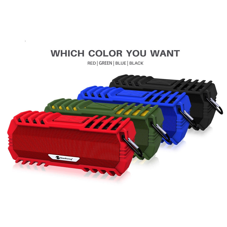 NewRixing NR-5015 Outdoor Portable Bluetooth Speakerr with Hook, Support Hands-free Call / TF Card / FM / U Disk(Black) - free shipping - PMC Jewellery - Order now!