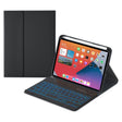 HK006D Square Keys Detachable Bluetooth Solid Color Keyboard Leather Tablet Case with Colorful Backlight & Holder for iPad mini 6(Black) - For iPad mini by PMC TechLife | Online Shopping South Africa | PMC TechLife | Buy Now Pay Later Mobicred