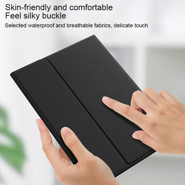 HK006D Square Keys Detachable Bluetooth Solid Color Keyboard Leather Tablet Case with Colorful Backlight & Holder for iPad mini 6(Pink)