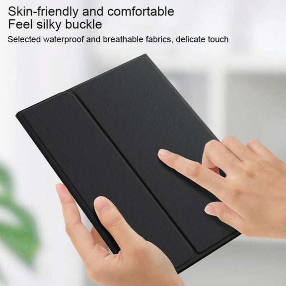HK006D Square Keys Detachable Bluetooth Candy Color Keyboard Leather Tablet Case with Colorful Backlight & Holder for iPad mini 6(Light Purple)