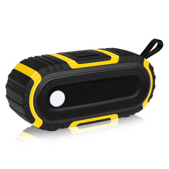 NewRixing NR-5016 Outdoor Splash-proof Water Bluetooth Speaker, Support Hands-free Call / TF Card / FM / U Disk(Yellow)
