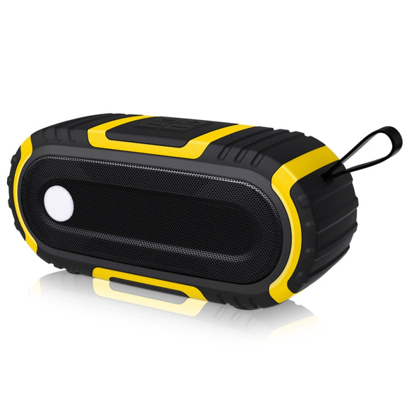 NewRixing NR-5016 Outdoor Splash-proof Water Bluetooth Speaker, Support Hands-free Call / TF Card / FM / U Disk(Yellow)