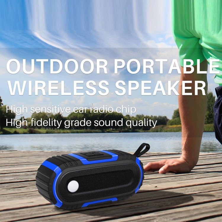 NewRixing NR-5016 Outdoor Splash-proof Water Bluetooth Speaker, Support Hands-free Call / TF Card / FM / U Disk(Black) - free shipping - PMC Jewellery - Order now!