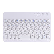 HY006 Round Keys Detachable Bluetooth Keyboard Leather Tablet Case with Holder for iPad mini 6(Black)