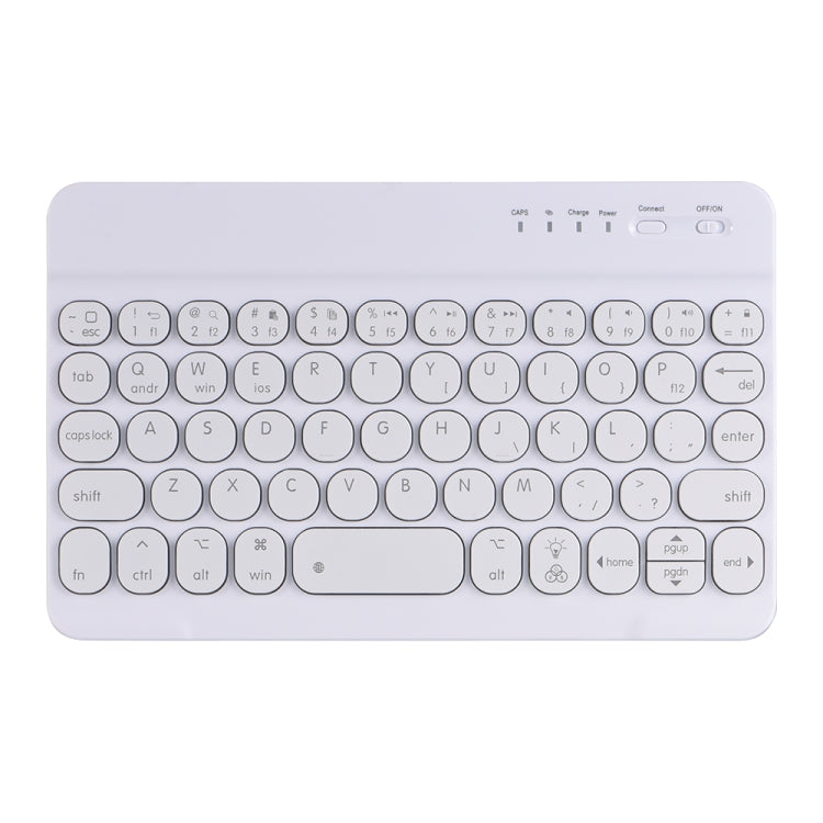 HY006D Round Keys Detachable Bluetooth Keyboard Leather Tablet Case with Colorful Backlight & Holder for iPad mini 6(Mint Green) - For iPad mini by PMC TechLife | Online Shopping South Africa | PMC TechLife