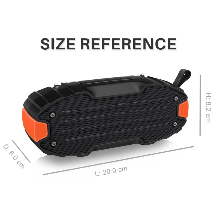 New Rixing NR-907FM TWS Outdoor Bluetooth Speaker Support Hands-free Call / FM with Handle & Antenna(Red)