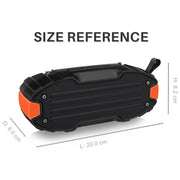 New Rixing NR-907FM TWS Outdoor Bluetooth Speaker Support Hands-free Call / FM with Handle & Antenna(Black)