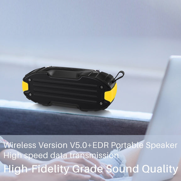 New Rixing NR-907FM TWS Outdoor Bluetooth Speaker Support Hands-free Call / FM with Handle & Antenna(Orange)