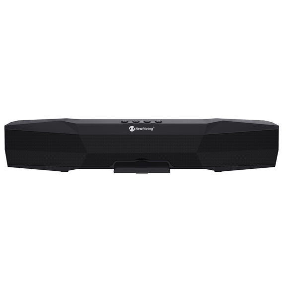 NewRixing NR-7011 Outdoor Portable Bluetooth Speaker with Phone Holder, Support Hands-free Call / TF Card / FM / U Disk(Black)