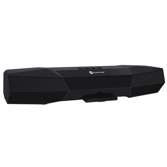 NewRixing NR-7011 Outdoor Portable Bluetooth Speaker with Phone Holder, Support Hands-free Call / TF Card / FM / U Disk(Black)