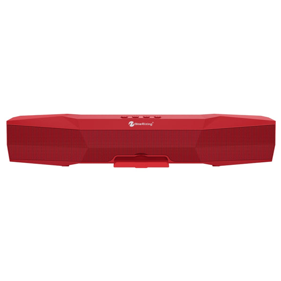 NewRixing NR-7011 Outdoor Portable Bluetooth Speaker with Phone Holder, Support Hands-free Call / TF Card / FM / U Disk(Red)