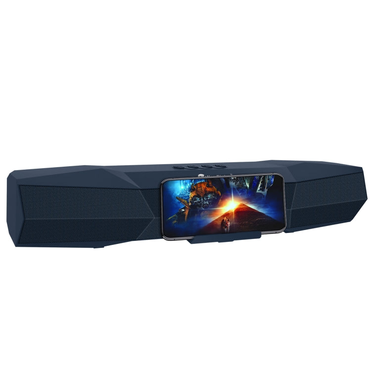 NewRixing NR-7011 Outdoor Portable Bluetooth Speaker with Phone Holder, Support Hands-free Call / TF Card / FM / U Disk(Blue)