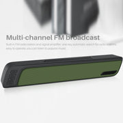 NewRixing NR-7018 Outdoor Portable Bluetooth Speaker with Phone Holder, Support Hands-free Call / TF Card / FM / U Disk(Green)