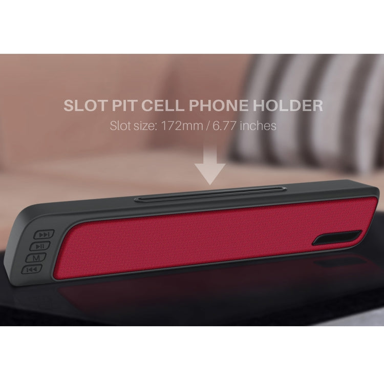 NewRixing NR-7018 Outdoor Portable Bluetooth Speaker with Phone Holder, Support Hands-free Call / TF Card / FM / U Disk(Red) - free shipping - PMC Jewellery - Order now!