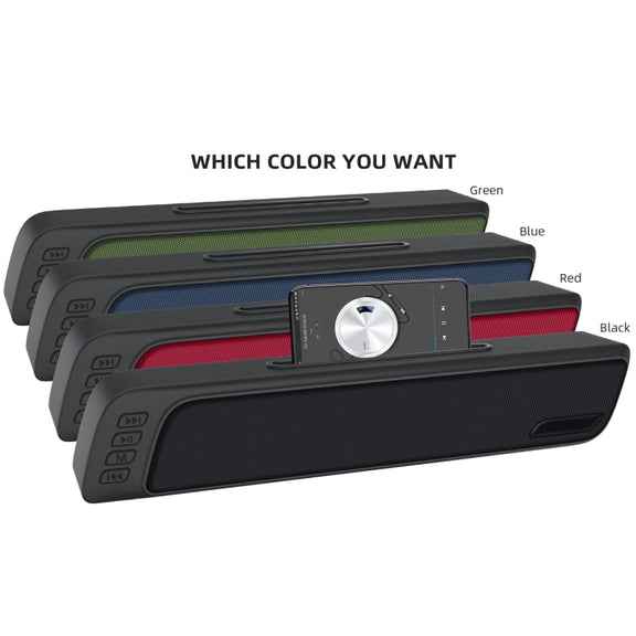 NewRixing NR-7018 Outdoor Portable Bluetooth Speaker with Phone Holder, Support Hands-free Call / TF Card / FM / U Disk(Green)