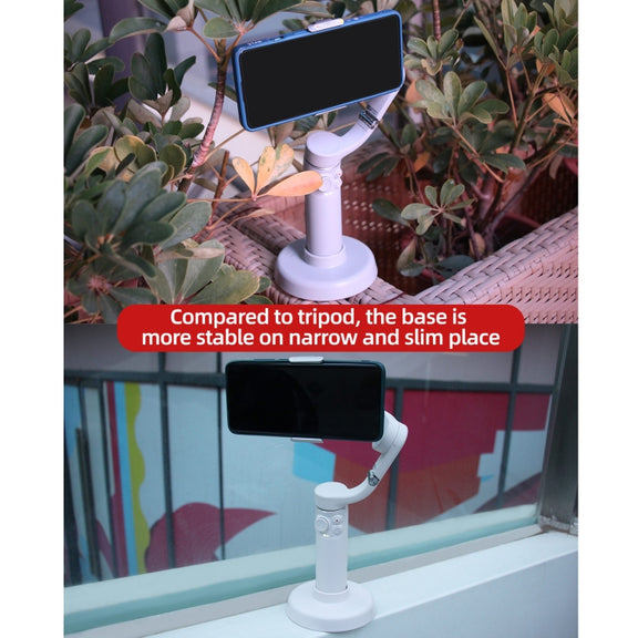 Sunnylife DZ75 Mobile Phone Gimbal Desktop Fixed Stand Base for DJI OM 5(White)