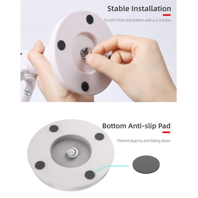 Sunnylife DZ75 Mobile Phone Gimbal Desktop Fixed Stand Base for DJI OM 5(Grey) -  by Sunnylife | Online Shopping South Africa | PMC TechLife | Buy Now Pay Later Mobicred