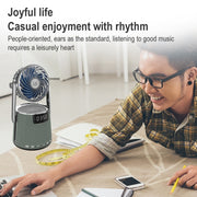 SOAIY K8 Wireless Bluetooth Dual Alarm Clock Speaker with Small Fan(Red)