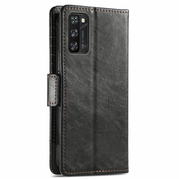 For Blackview A100 CaseNeo Business Splicing Dual Magnetic Buckle Horizontal Flip PU Leather Case with Holder & Card Slots & Wallet(Black)