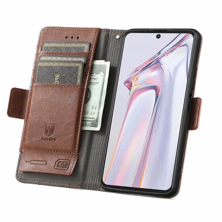 For Blackview A100 CaseNeo Business Splicing Dual Magnetic Buckle Horizontal Flip PU Leather Case with Holder & Card Slots & Wallet(Brown) - More Brand by PMC TechLife | Online Shopping South Africa | PMC TechLife | Buy Now Pay Later Mobicred