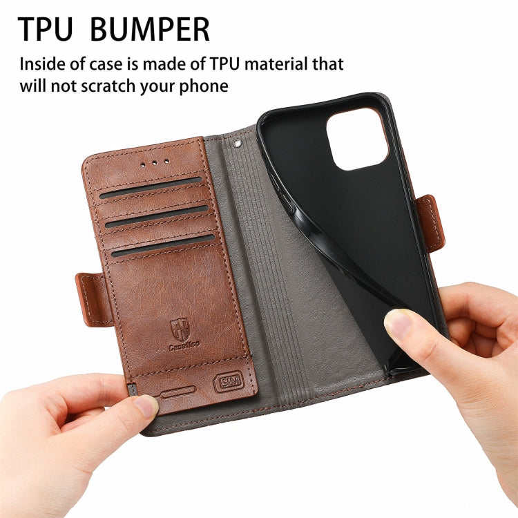 For Blackview A100 CaseNeo Business Splicing Dual Magnetic Buckle Horizontal Flip PU Leather Case with Holder & Card Slots & Wallet(Brown) - More Brand by PMC TechLife | Online Shopping South Africa | PMC TechLife | Buy Now Pay Later Mobicred