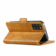 For Blackview A100 CaseNeo Business Splicing Dual Magnetic Buckle Horizontal Flip PU Leather Case with Holder & Card Slots & Wallet(Khaki)