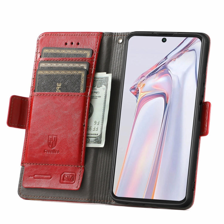 For Blackview A100 CaseNeo Business Splicing Dual Magnetic Buckle Horizontal Flip PU Leather Case with Holder & Card Slots & Wallet(Red) - More Brand by PMC TechLife | Online Shopping South Africa | PMC TechLife