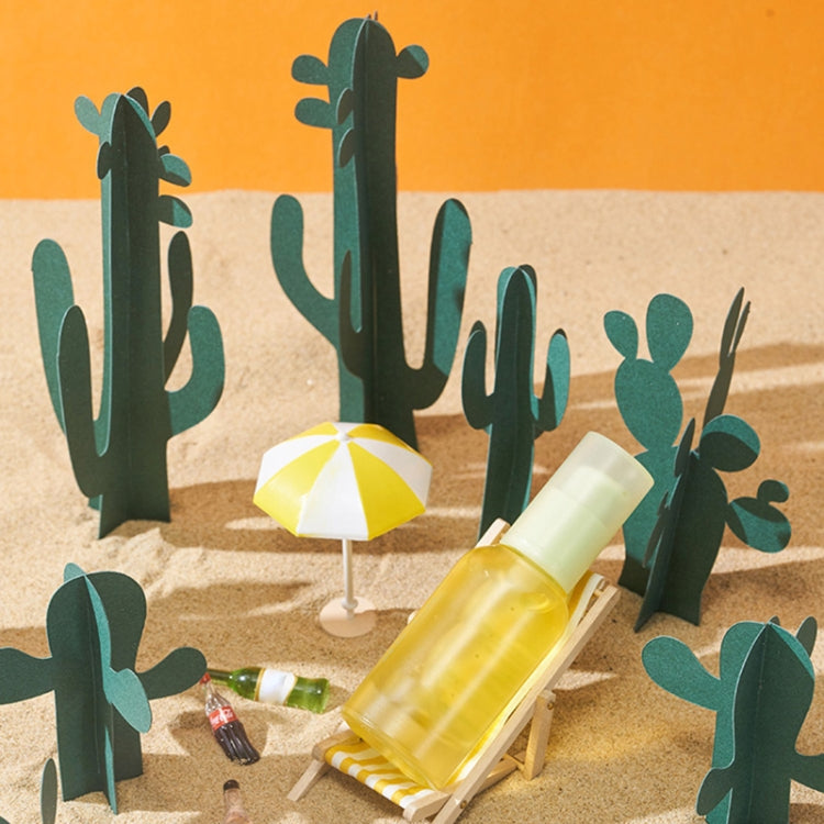 12 in 1 Miniature Beach Paper Cut Cactus Sandy Beach Landscape Decoration Photography Props(Green) - Paper Cut Props by PMC TechLife | Online Shopping South Africa | PMC TechLife | Buy Now Pay Later Mobicred